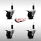Service Caster 3'' SS Soft Rubber Swivel 1-1/4'' Expanding Stem Caster Set Total Lock Brake, 4PK SCC-SSEXTTL20S314-SRS-114-4 - alternate 3